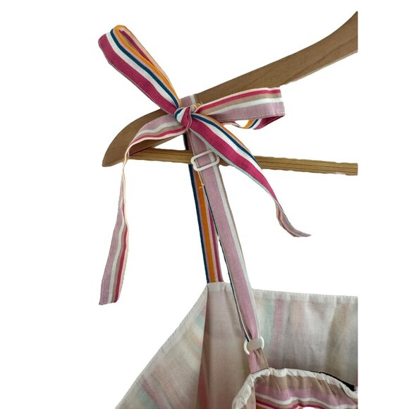 Lane Bryant Tie-Strap Tiered Striped Cotton Maxi Dress Size 20 2X Plus Sz Summer - Picture 8 of 12